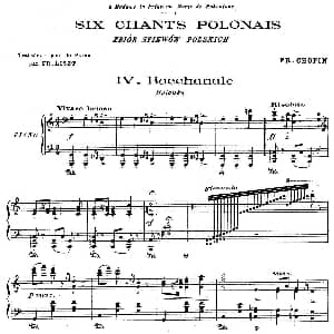 6 Chants Polonais S.480 钢琴谱 弗兰茨 李斯特
