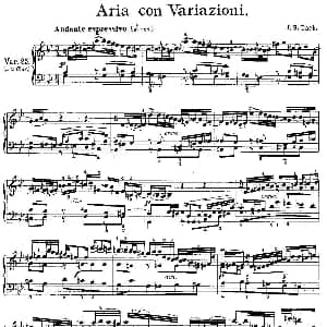 Aria con Variazioni 之25 钢琴谱 J.S.Bach