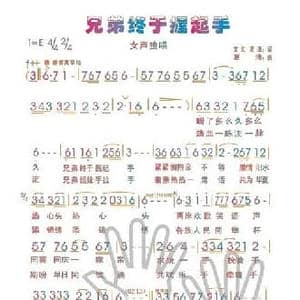 兄弟终于握起手_民歌简谱_词曲:文戈 夏清 夏清