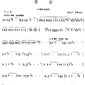思念 加键巴乌谱