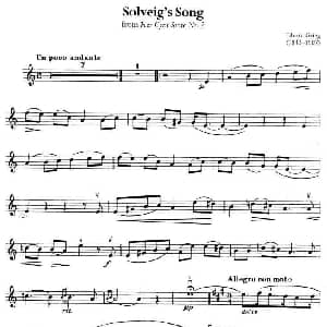 小提琴谱 | Solveig’s Song