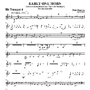 EARLY ONE MORN 第四降B小号分谱