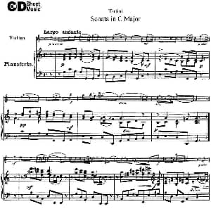 小提琴谱 | Violin Sonata in C Major 小提琴 钢琴伴奏
