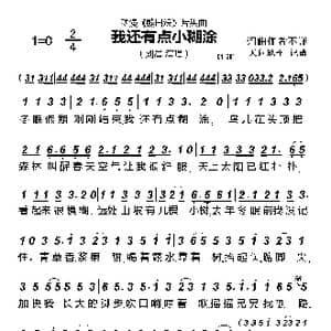 我还有点小糊涂_歌谱投稿