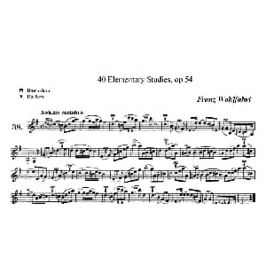 小提琴谱 | 40首小提琴初级技巧练习曲之38 弗朗茨 沃尔法特