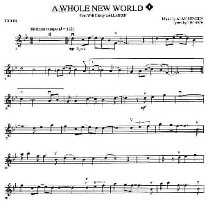 小提琴谱 | A WHOLE NEW WORLD