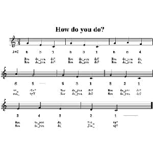 How Do You Do？_外国歌谱