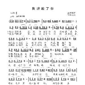我想起了你_歌曲简谱_词曲:聂建新 高福友