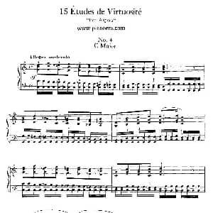 15 Etudes de Vortuosite Op.72 钢琴谱 莫里兹 莫什科夫斯基