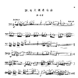 马尔切洛G大调奏鸣曲 大提琴 马尔切洛