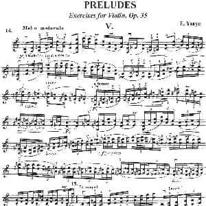 小提琴谱 | 伊萨伊作品集 Preludes Op.35 V 伊萨伊