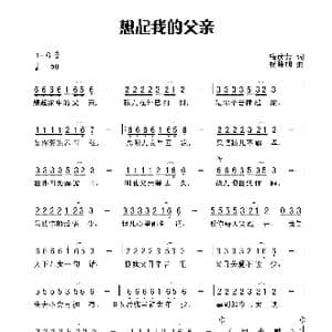 想起我的父亲_歌谱投稿_词曲:梅彦芳 杨晓旭