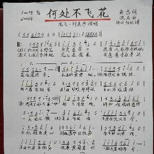 何处不飞花_歌谱投稿_词曲:俞杰 佚名