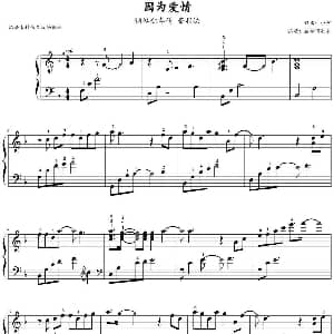 因为爱情 钢琴谱 小柯