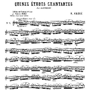 萨克斯谱 | Klose Etudes Chantantes Pour Saxophone 练习曲之五