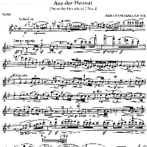 小提琴谱 | Aus der Heimat From the Homeland No.2 斯美塔那