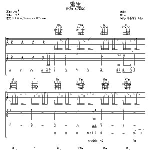 逃生 吉他谱 张信哲 阿潘音乐工场