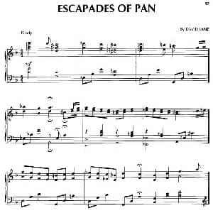 Escapades Of Pan 钢琴谱 大卫.蓝兹