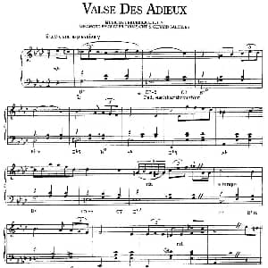 Valse Des Adieux 钢琴谱