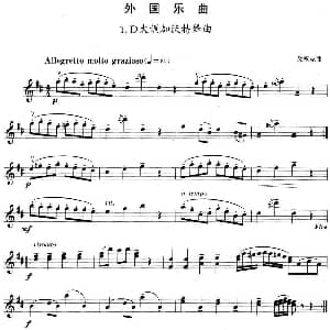 小提琴谱 | 小提琴考级第四级 外国乐曲 5首