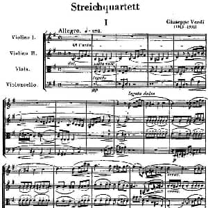 小提琴谱 | STREICHQUARTETT E小调弦乐四重奏 I 威尔第