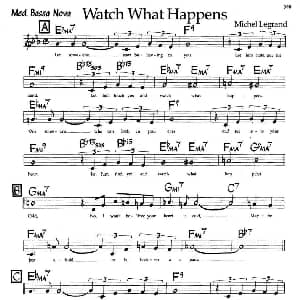 Watch What Happens 钢琴谱