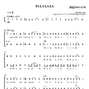 fa la la la 二部合唱简谱_歌曲简谱