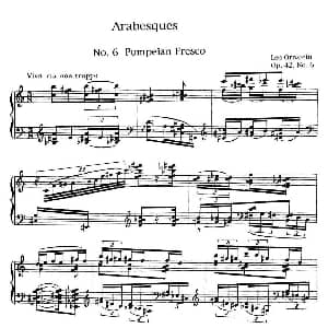 Arabesques Op.42 钢琴谱 里奥 奥恩斯坦 Leo Ornstein