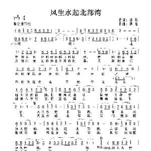 风生水起北部湾_歌曲简谱_词曲:潘琦 傅磬