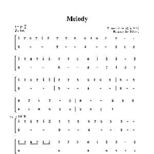Melody_歌曲简谱_词曲: 梶浦由记