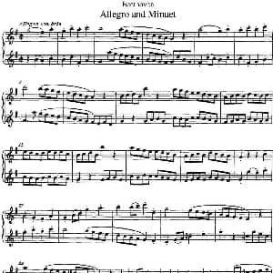 长笛曲谱 | 贝多芬快板及小步舞曲二重奏 Beethoven 贝多芬