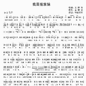 我是客家妹_歌谱投稿_词曲:王厚明 王厚明