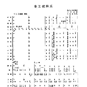 秦王破阵乐 民乐合奏总谱 胡登跳