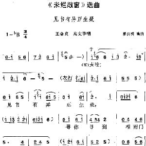 黄梅戏谱 | 米烂敲窗 选曲 见书有异正生疑 王金贞 高文举唱段 潘汉明编曲