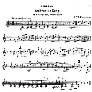 小提琴谱 | Ambrosius Sang.