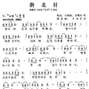 指北针_民歌简谱_词曲:妮南 冯柏铭 王晓岭 张卓娅 王祖皆