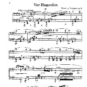 Four Rhapsodies Op.11 钢琴谱 厄恩斯特 凡 多南依