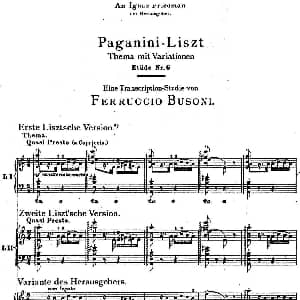 6首帕格尼尼大练习曲 钢琴谱 弗兰茨 李斯特