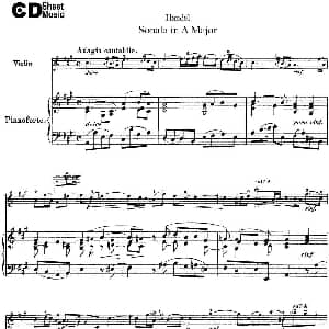 小提琴谱 | Violin Sonata No.1 in A major 小提琴 钢琴伴奏