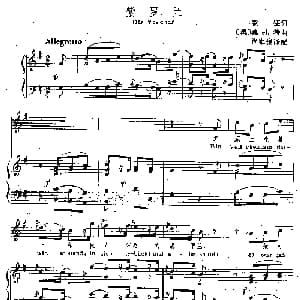 紫罗兰 奥地利 _外国歌谱_词曲:歌德 莫扎特曲 尚家骧译