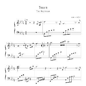 Tears 钢琴谱 一往琴声 改编