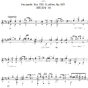 Fernando Sor 12 Studies,Op.31 吉他谱