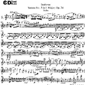 小提琴谱 | Violin Sonata No.5 in F Major Op.24