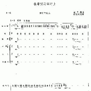 笛子谱 | 在希望的田野上 新竹笛 乐队伴奏 施光南原曲 蔡敬民改编