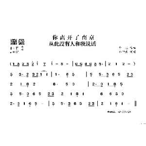 你离开了南京从此没有人和我说话_歌谱投稿_词曲: 李志