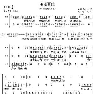 咱老百姓_歌曲简谱_词曲:云剑 张俊以 戚建波