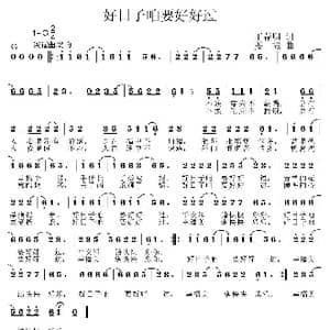 好日子咱要好好过_歌曲简谱_词曲:王春明 姜振
