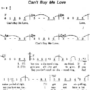 Can't Buy Me Love 美国 _外国歌谱
