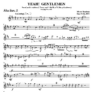 萨克斯谱 | YEAH! GENTLEMEN 第二中音萨克斯分谱