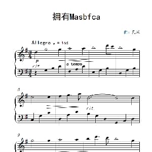 拥有Masbfca 钢琴谱 几米